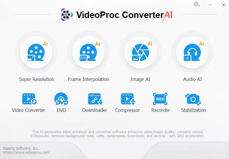 VideoProc Converter AI za darmo