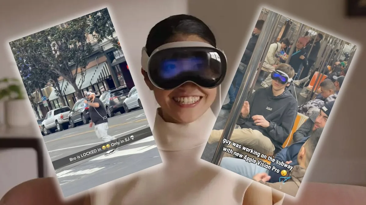 Amerykanie chodzą po ulicach w Vision Pro. Dystopijny widok