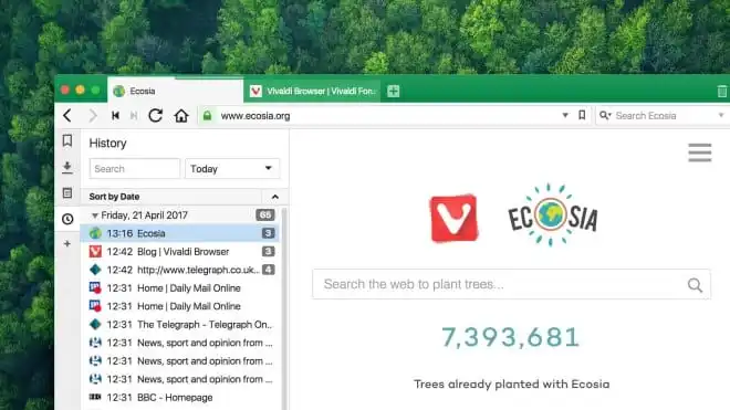 Vivaldi 1.9 wydane. Przeglądarka integruje się z wyszukiwarką Ecosia