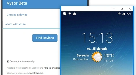 Vysor – kontroluj urządzenie z Androidem bezpośrednio z komputera