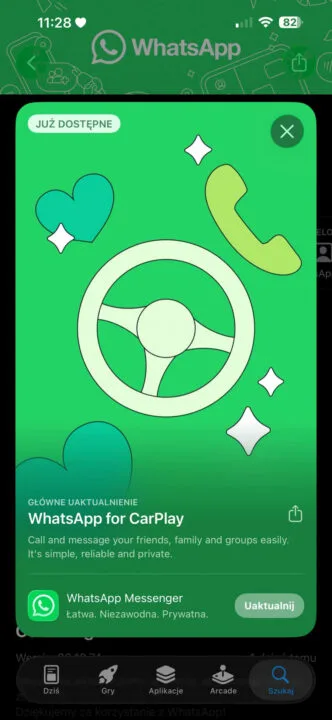 WhatsApp Apple CarPlay