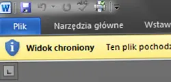 Word/Excel: wyłączenie widoku chronionego