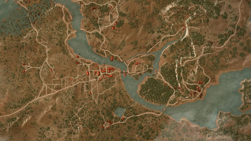 Lokacja startowa z Wiedźmina 3 odtworzona w Minecrafcie. Robi wrażenie