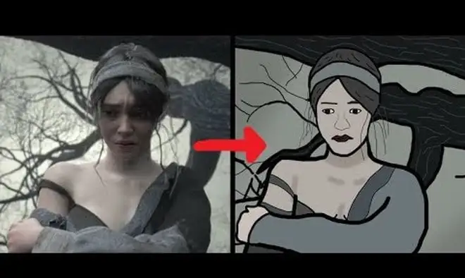 Efektowny zwiastun z Wiedźmina 3 odtworzony w… Paincie (wideo)