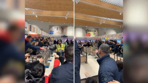 wielka rozróba w lidlu