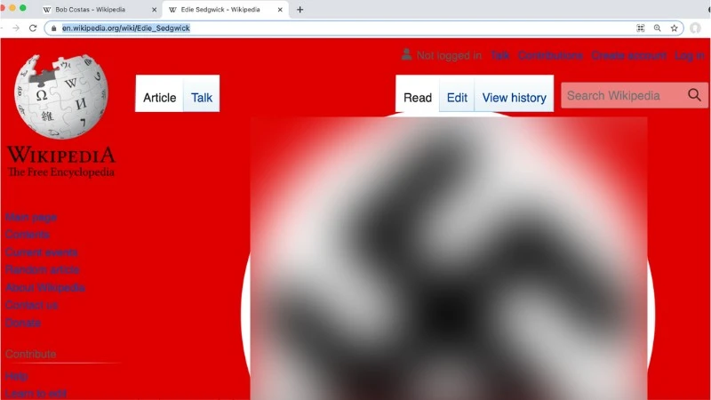 Wandal dodał 53 tysiące swastyk na stronach Wikipedii