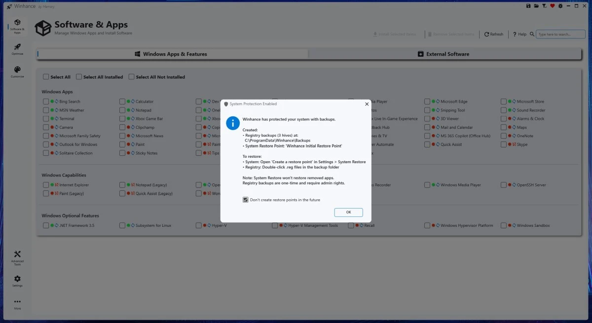 winhance narzędzie do usuwania śmieci z Windows 11