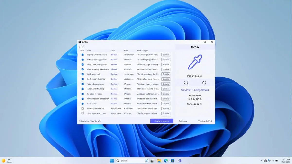 Ten darmowy program oczyści Windows 11 z reklam i innych zapychaczy