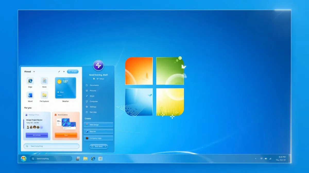 Jak wyglądałby Windows 7, gdyby dziś miał swoją premierę? Przepięknie