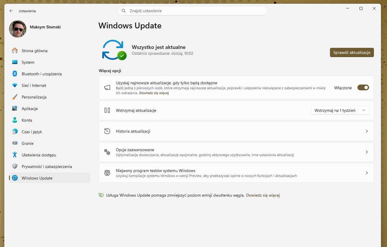 windows update dostępność aktualizacji