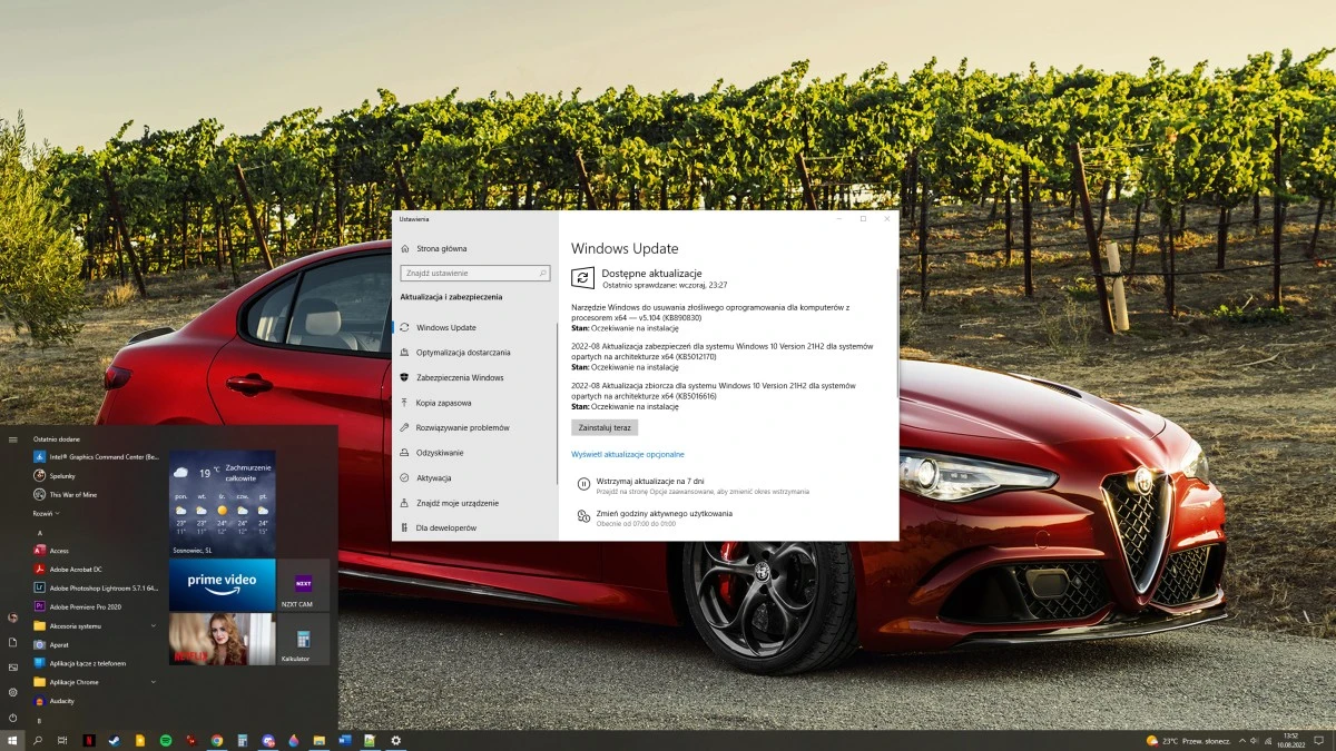 Sierpniowa aktualizacja Windows 10 udostępniona. Co nowego w KB5016616?