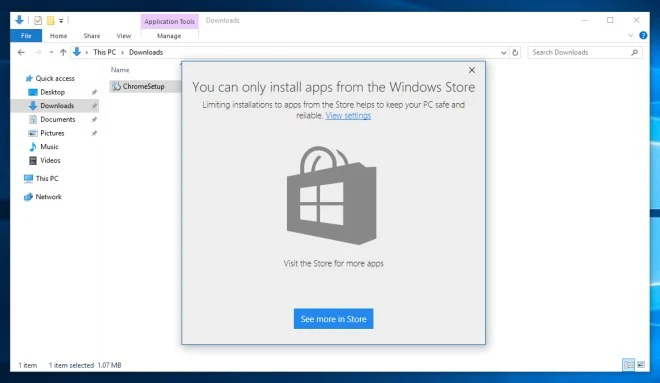 Windows 10 umożliwi blokadę instalacji aplikacji desktopowych