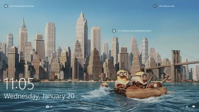 Windows 10 wyświetla duże reklamy na ekranie blokady