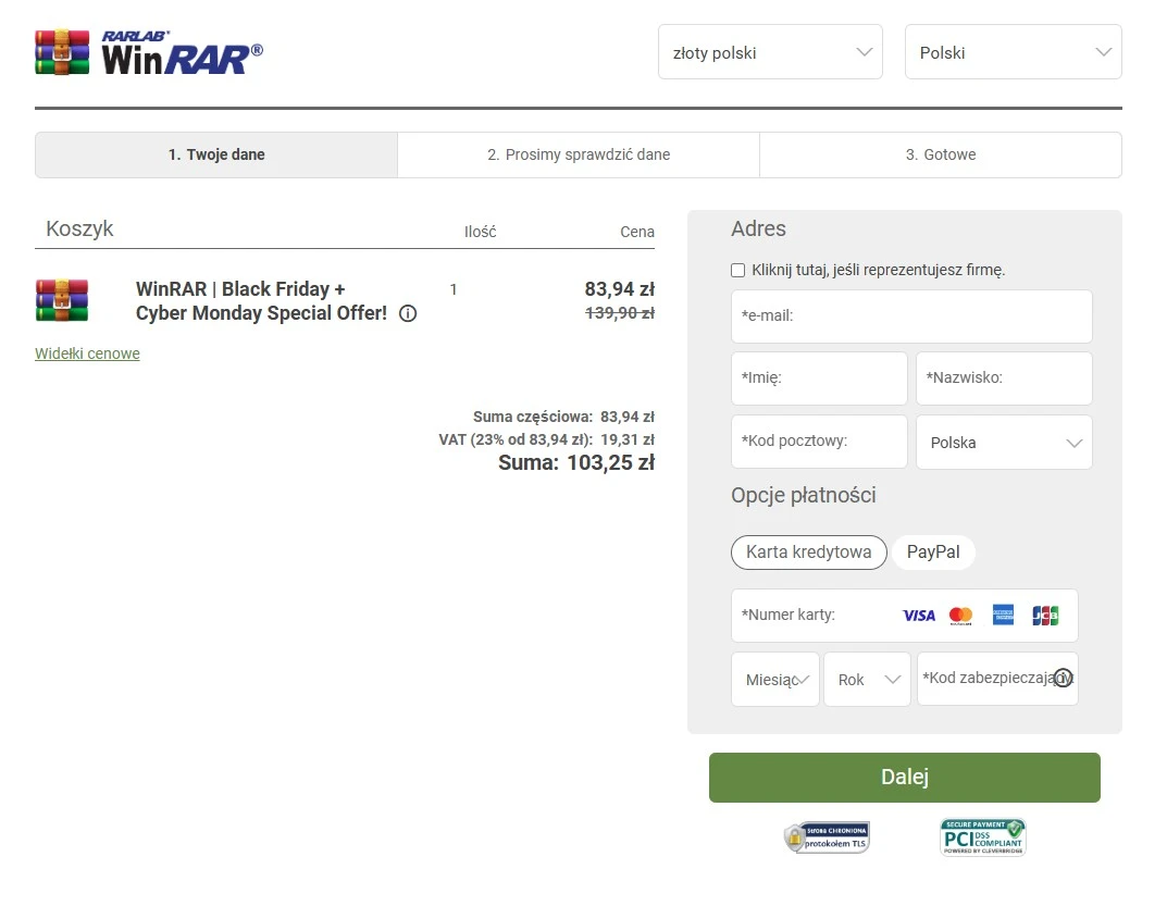 WinRAR taniej na Black Friday