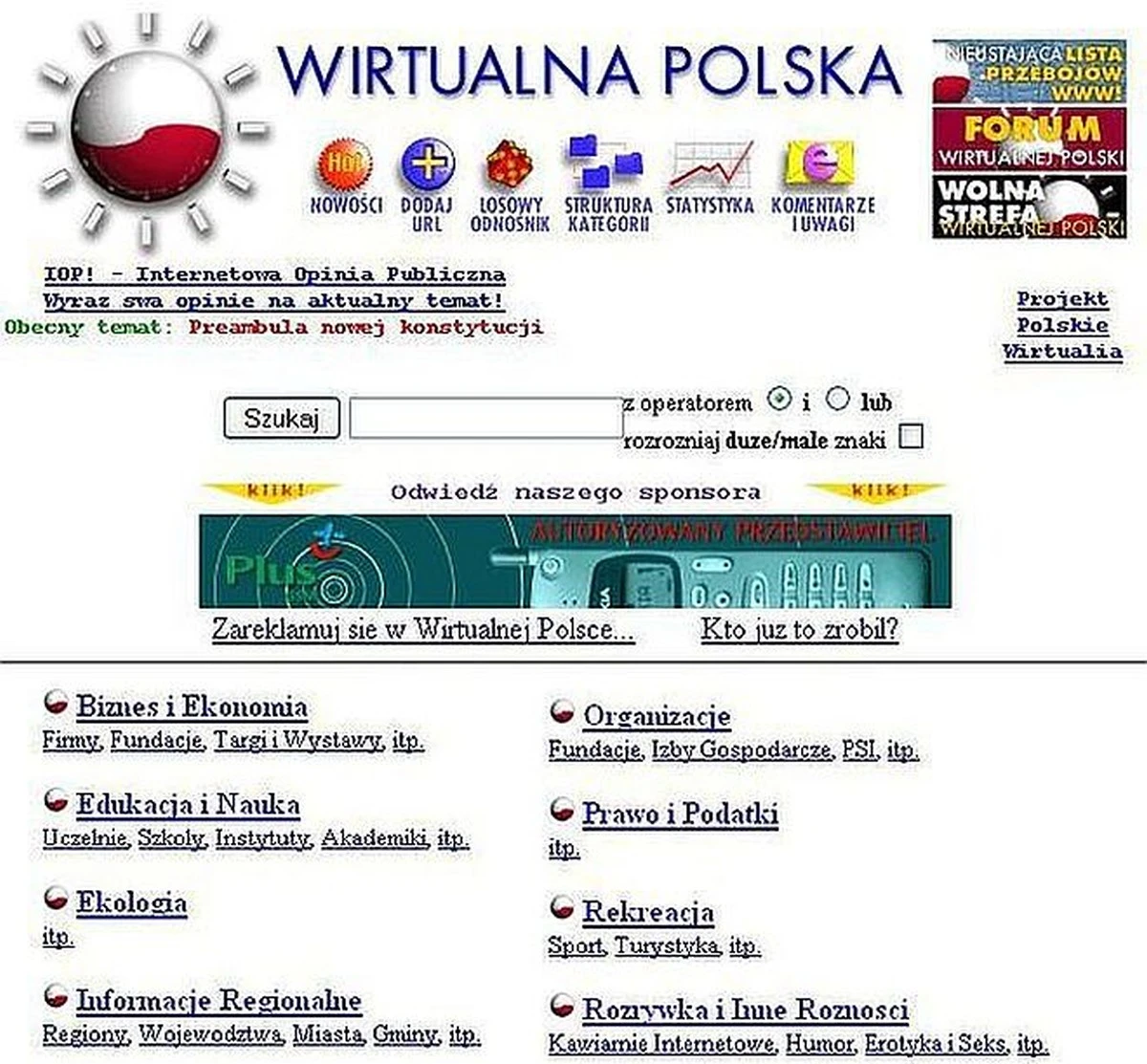 internet w Polsce - strona startowa wirtualnej polski