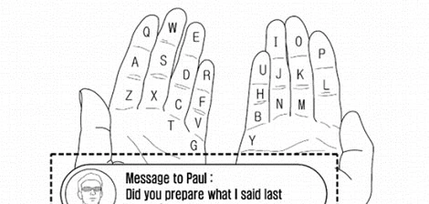 Samsung pracuje nad klawiaturą wyświetlaną na dłoniach