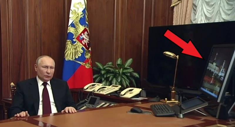 Orędzie Putina na temat Ukrainy. Prezydent Rosji i… komputer z Windows XP