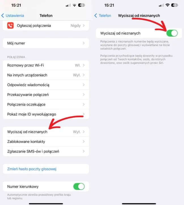 Blokowanie niechcianych połączeń telefonicznych na iOS