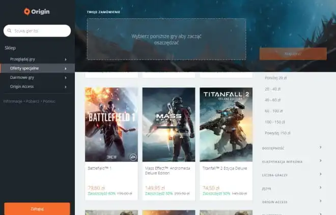 Rozpoczęła się letnia wyprzedaż gier na Origin