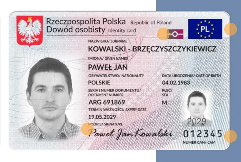 Wzór nowego dowodu osobistego, wydawanego od 8 listopada 2022 roku