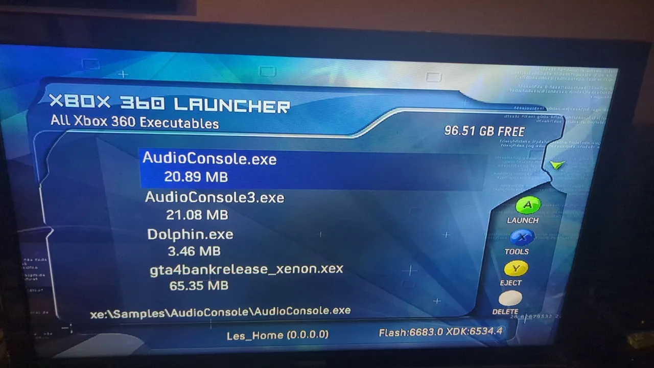 Zawartość konsoli.