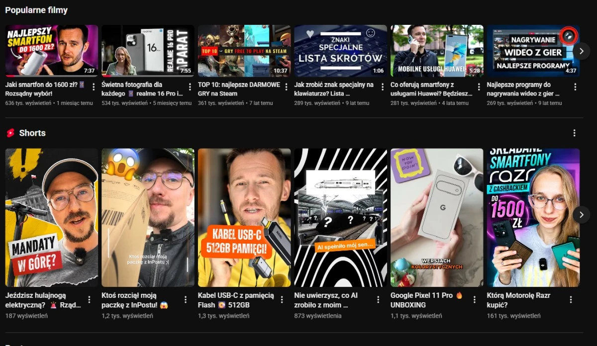 Liczba wyświetleń na YouTube
