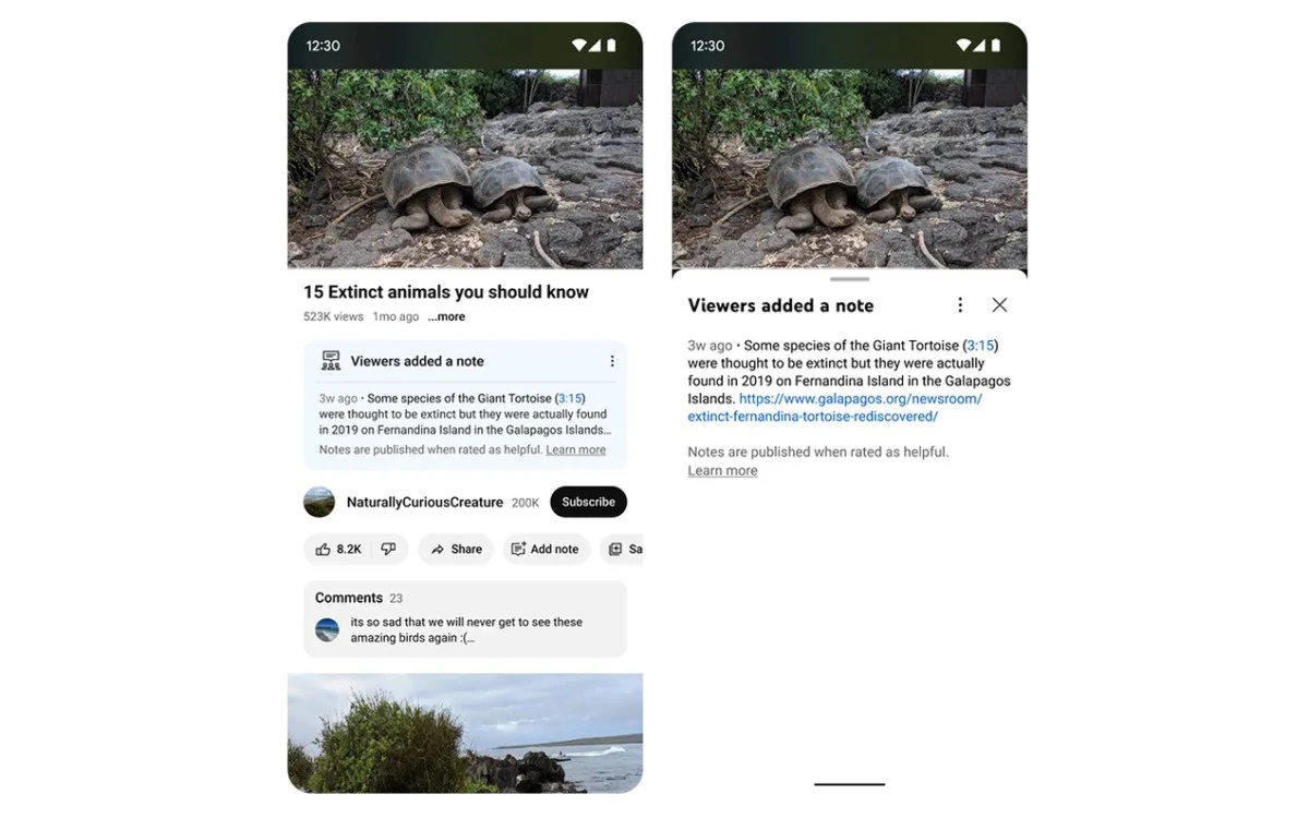 Notatki społeczności na YouTube