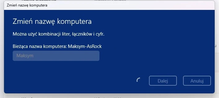 Jak zmienić nazwę komputera w Windows 11