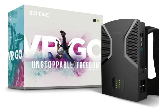 Zotac VR GO to pecet w formie plecaka, przygotowany na wirtualną rzeczywistość